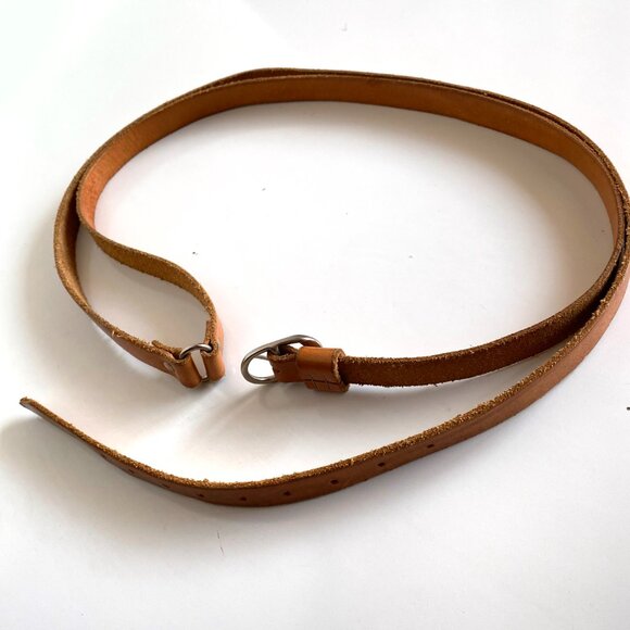 Solid Leather Double Wrap Belt Tan Adjustable - Picture 7 of 9